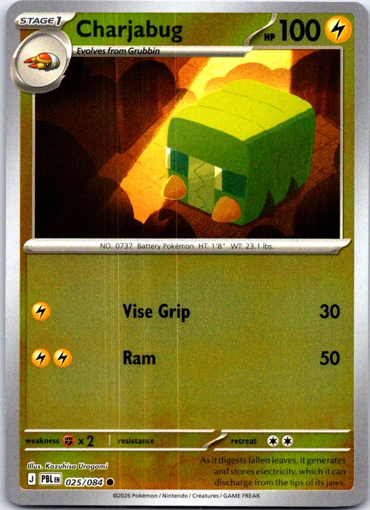 Charjabug - 025/084 - Reverse Holo - PITCH BLACK - Pokemon - Common | AB42-13