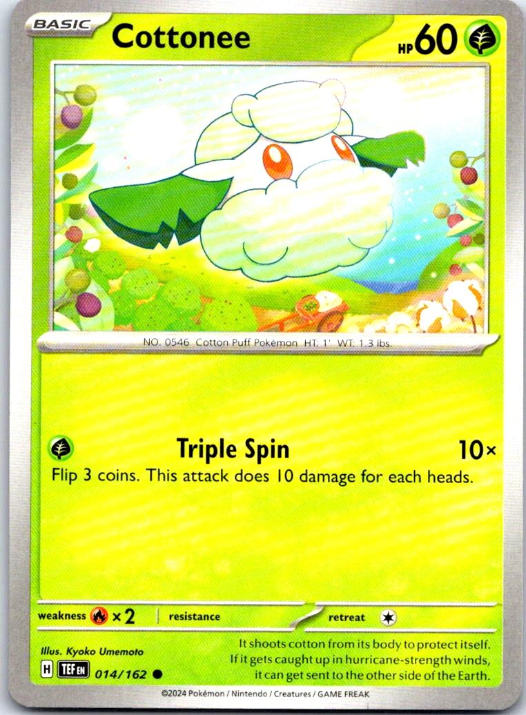 Cottonee - 014/162 - - TEMPORAL FORCES - Pokemon - Common | AB27-29