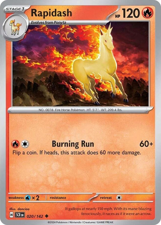 Rapidash - 20/142 - - STELLAR CROWN - Pokemon - Uncommon | AA10-95
