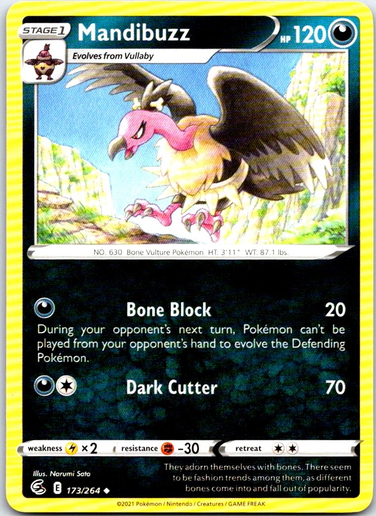 Mandibuzz - 173/264 - - FUSION STRIKE - Pokemon - Uncommon | AB39-5
