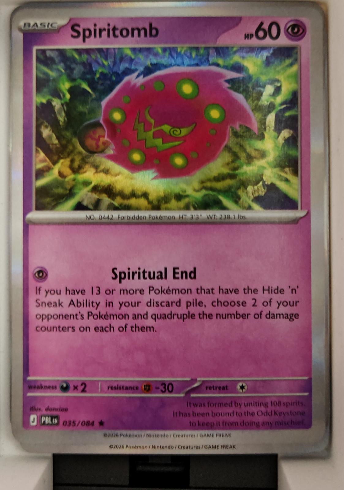 Spiritomb - 035/084 - Holo - PITCH BLACK - Pokemon - Rare | AA25-7