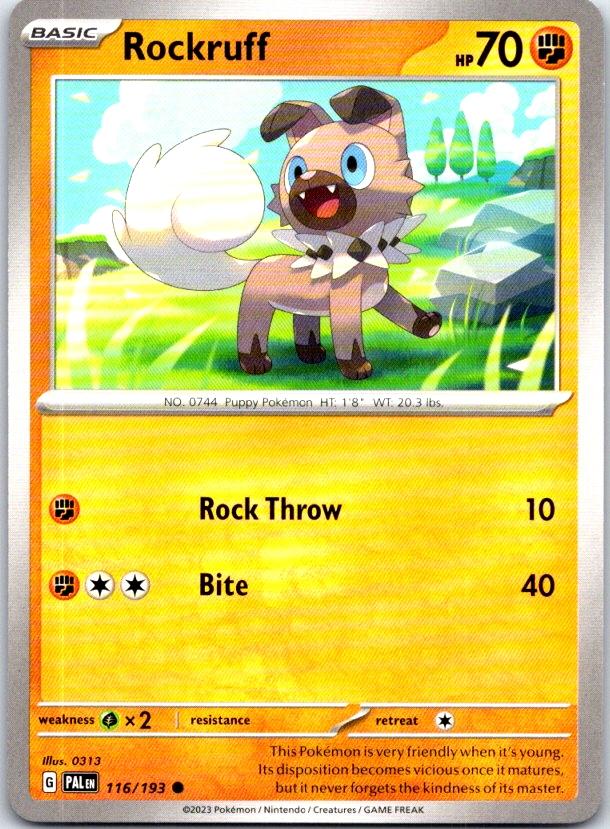 Rockruff - 116/193 - - PALDEA EVOLVED - Pokemon - Common | AC02-14