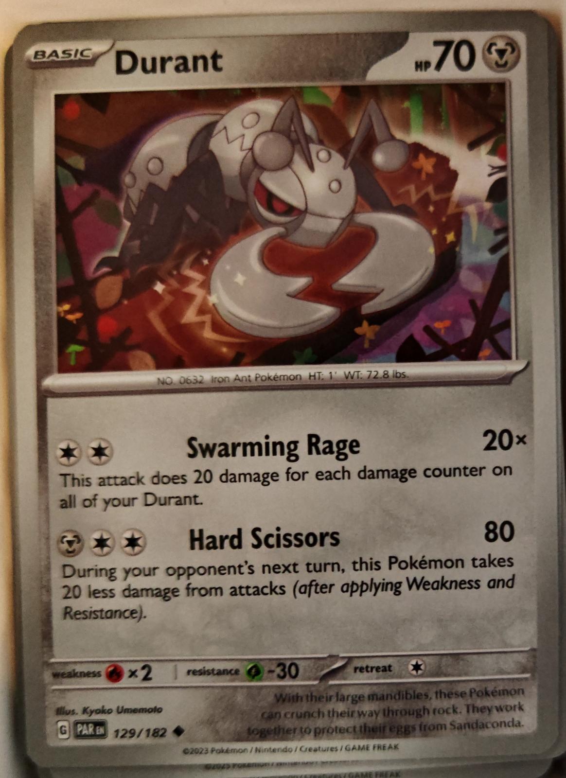 Durant - 129/182 - - PARADOX RIFT - Pokemon - Uncommon | AA01-82