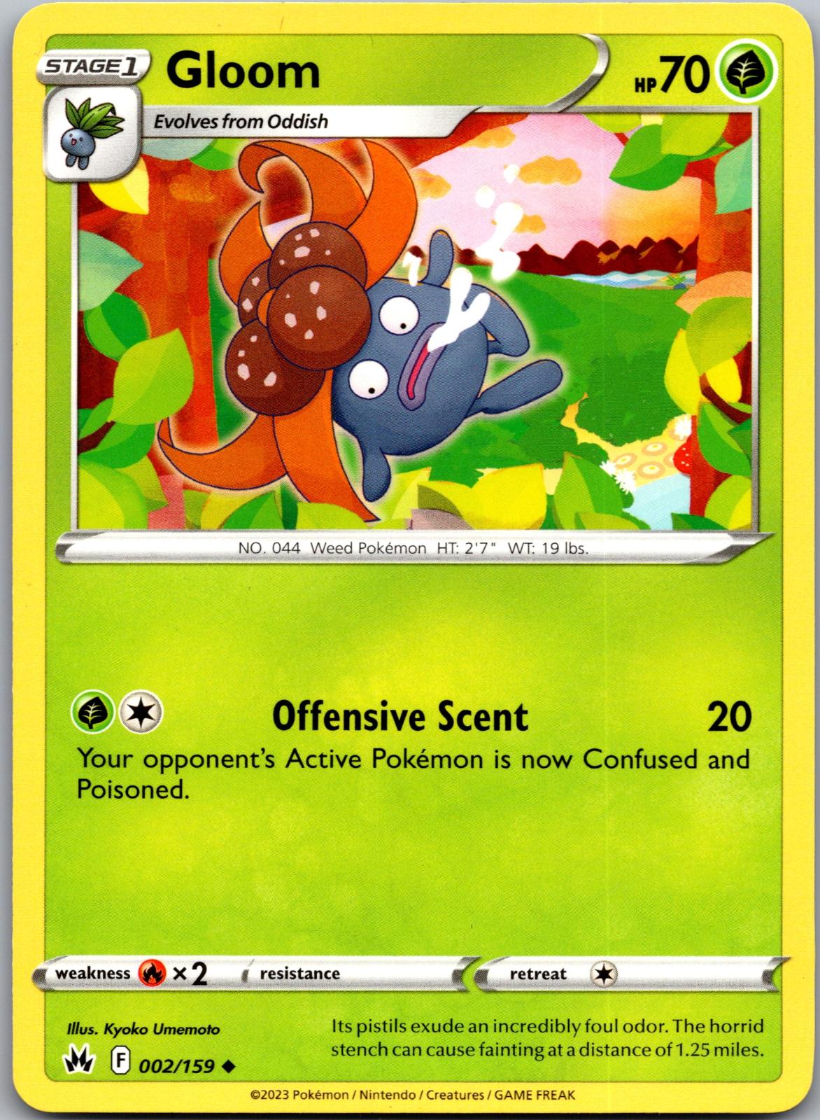 Gloom - 002/159 - - CROWN ZENITH - Pokemon - Uncommon | AA93-3