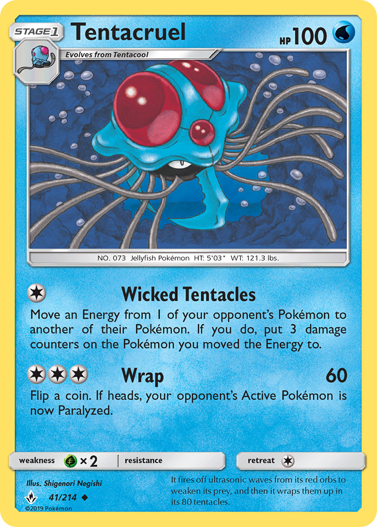 Tentacruel - 41/214 - - UNBROKEN BONDS - Pokemon - Uncommon | AA66-21