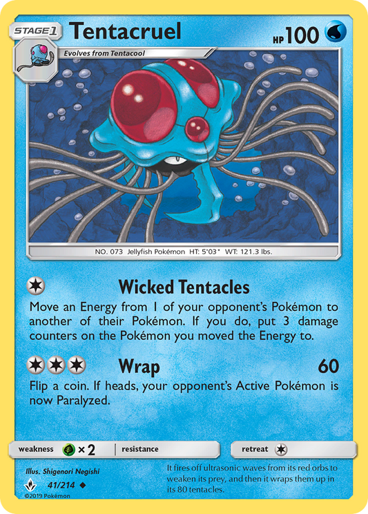 Tentacruel - 41/214 - - UNBROKEN BONDS - Pokemon - Uncommon | AA66-21