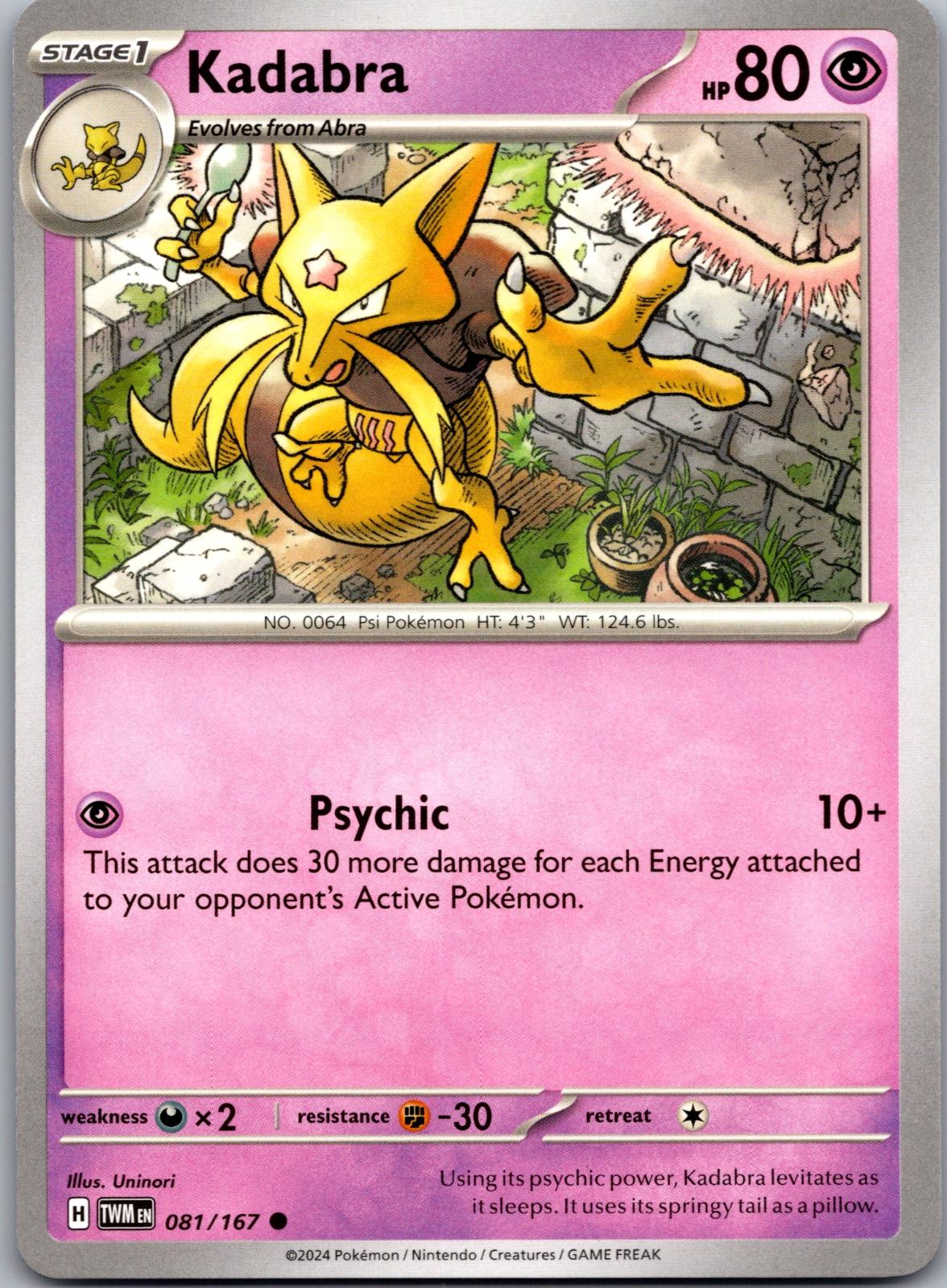 Kadabra - 081/167 - - TWILIGHT MASQUERADE - Pokemon - Common | AA87-4