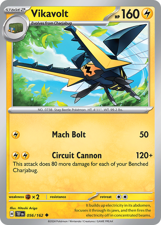 Vikavolt - 056/162 - - TEMPORAL FORCES - Pokemon - Uncommon | AA36-9