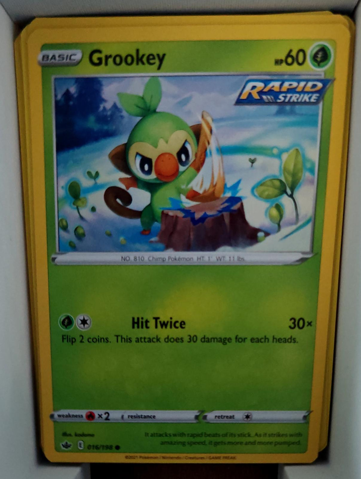 Grookey - 016/198 - - CHILLING REIGN - Pokemon - Common | AA58-30