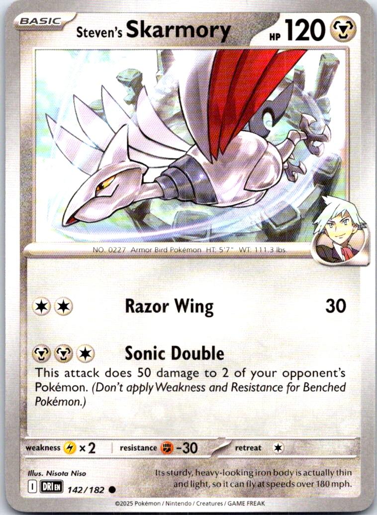 Steven's Skarmory - 142/182 - - DESTINED RIVALS - Pokemon - Common | AB71-37