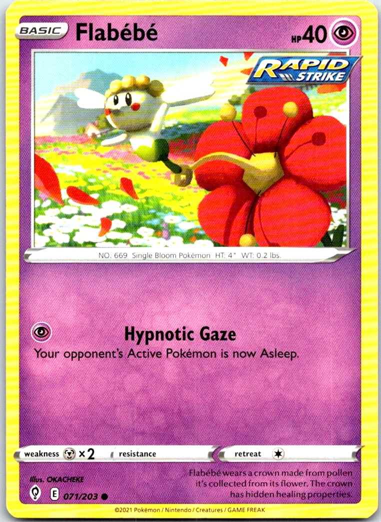 Flabebe - 071/203 - - EVOLVING SKIES - Pokemon - Common | AB37-27
