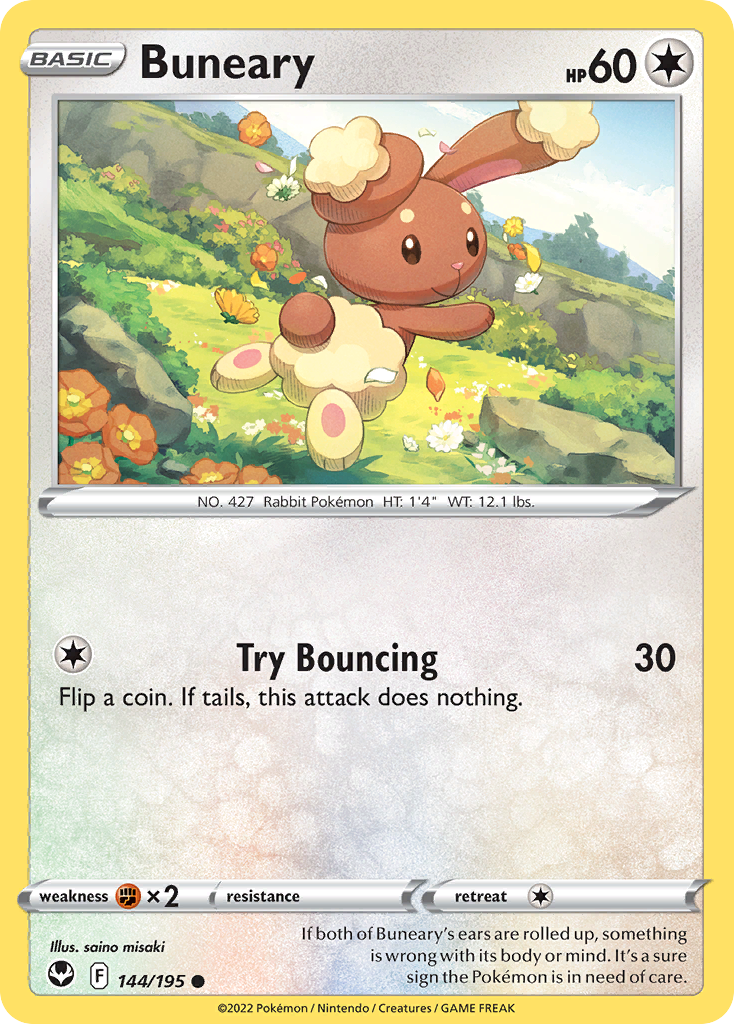 Buneary - 144/195 - - SILVER TEMPEST - Pokemon - Common | AA90-33
