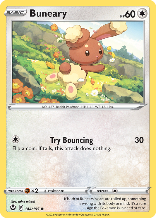 Buneary - 144/195 - - SILVER TEMPEST - Pokemon - Common | AA91-29