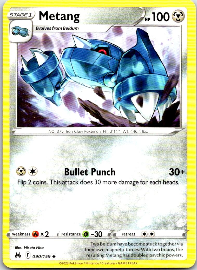 Metang - 090/159 - - CROWN ZENITH - Pokemon - Uncommon | AA104-21