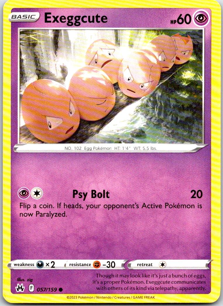 Exeggcute - 057/159 - - CROWN ZENITH - Pokemon - Common | AA100-1