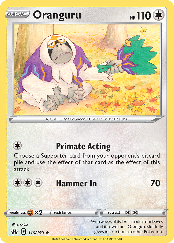 Oranguru - 119/159 - - CROWN ZENITH - Pokemon - Rare | AA104-2