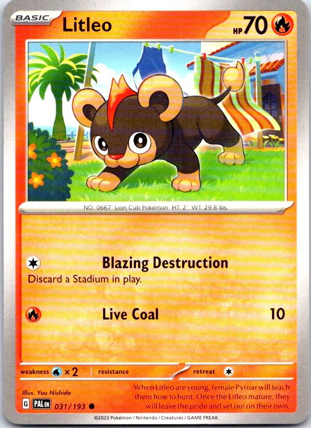 Litleo - 031/193 - - PALDEA EVOLVED - Pokemon - Common | AC03-35