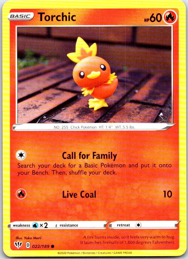 Torchic - 022/189 - - DARKNESS ABLAZE - Pokemon - Common | AB96-35