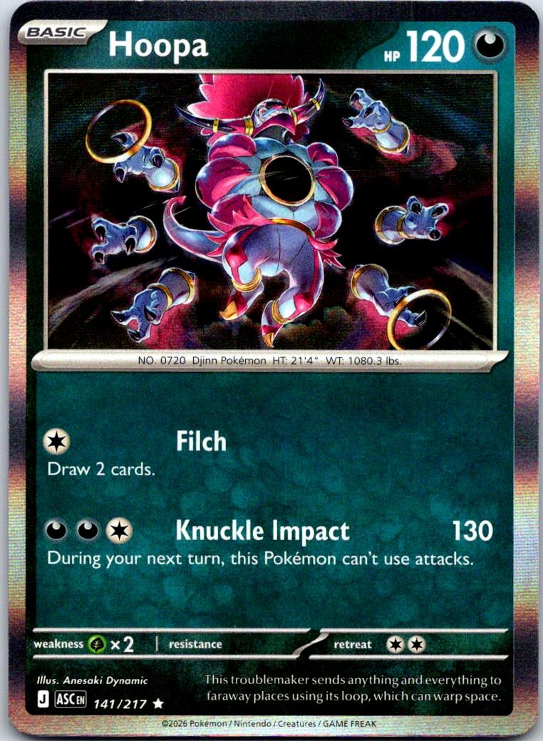 Hoopa - 141/217 - Holo - ASCENDED HEROES - Pokemon - Rare | AA122-46
