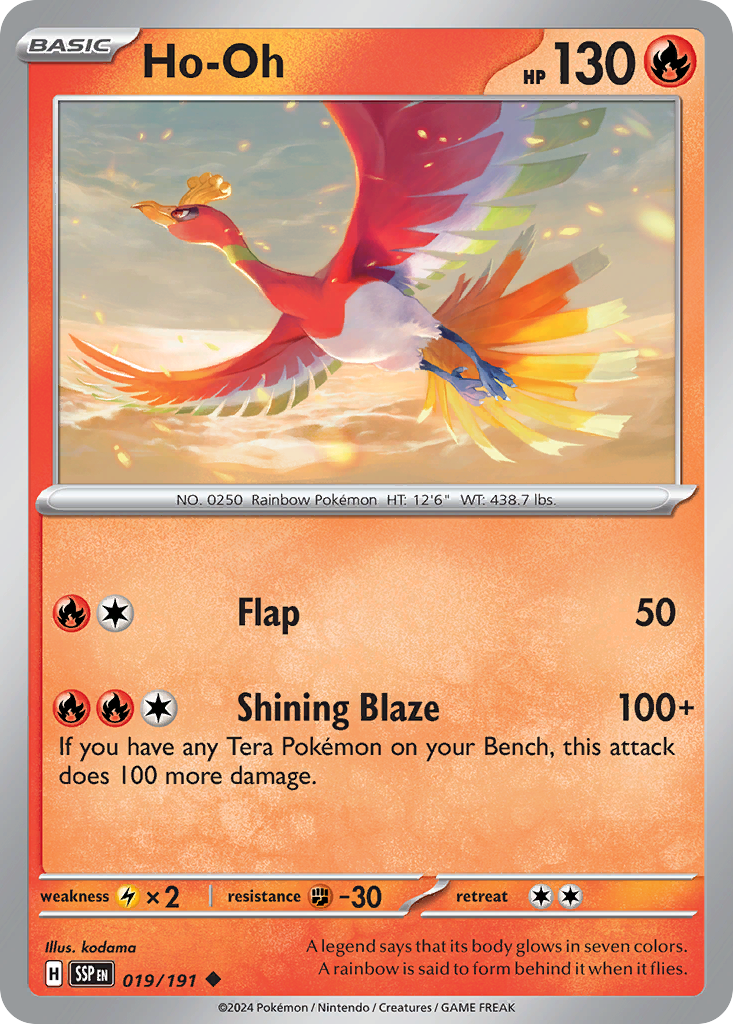 Ho-Oh - 019/191 - - SURGING SPARKS - Pokemon - Uncommon | AA09-29