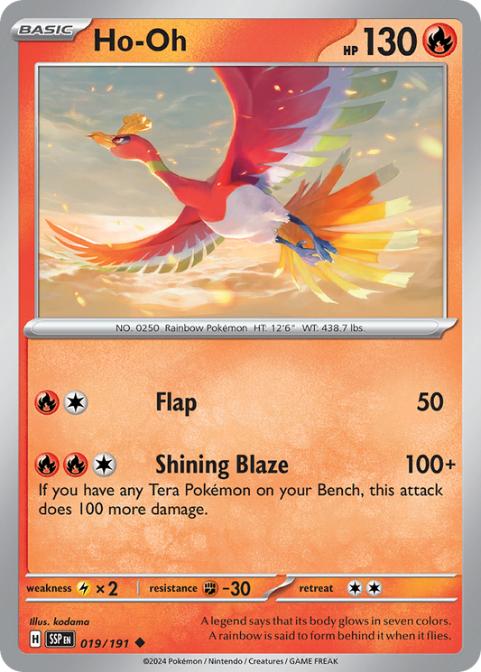 Ho-Oh - 019/191 - - SURGING SPARKS - Pokemon - Uncommon | AA09-29