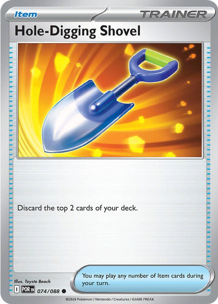 Hole-Digging Shovel - 074/088 - Reverse Holo - PERFECT ORDER - Pokemon - | AA13-89