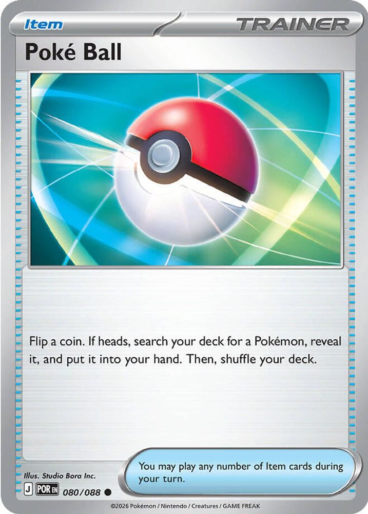 Poke Ball - 080/088 - Reverse Holo - PERFECT ORDER - Pokemon - Common | AA13-97