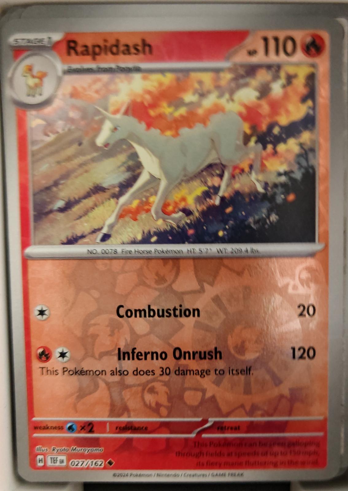 Rapidash - 027/162 - Reverse Holo - TEMPORAL FORCES - Pokemon - | AA24-48