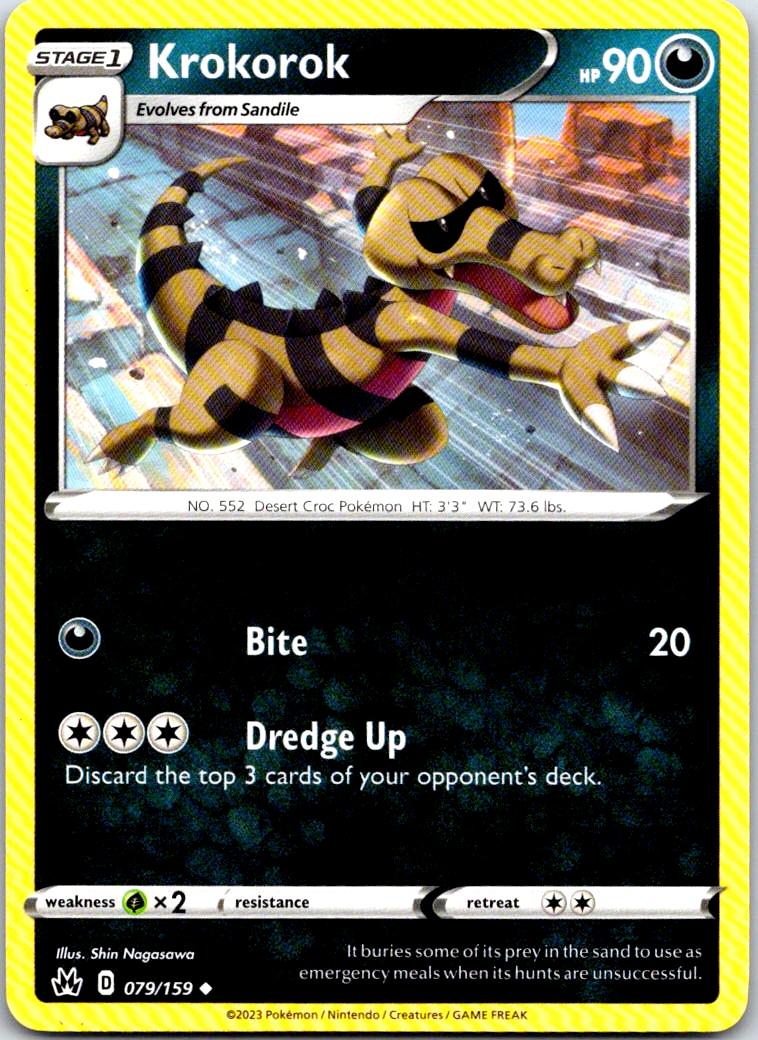Krokorok - 079/159 - - CROWN ZENITH - Pokemon - Uncommon | AA103-23