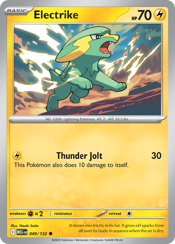 Electrike - 049/132 - - MEGA EVOLUTION - Pokemon - Common | AA32-43
