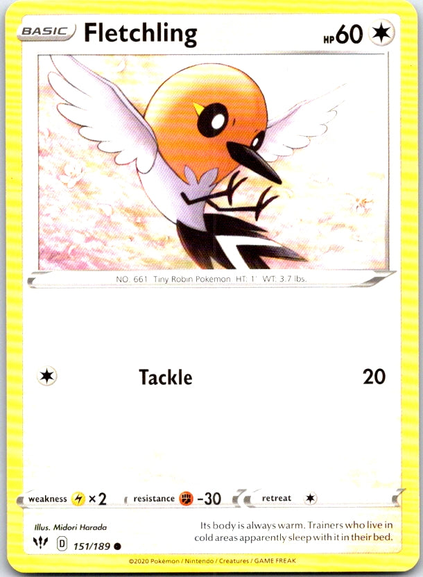 Fletchling - 151/189 - - DARKNESS ABLAZE - Pokemon - Common | AC19-18