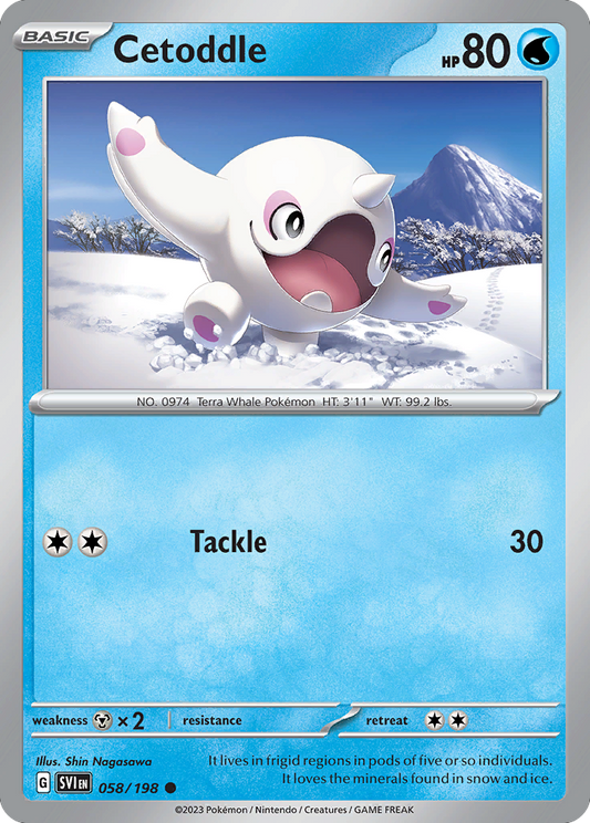 Cetoddle - 058/198 - Reverse Holo - SCARLET & VIOLET - Pokemon - | AA49-41