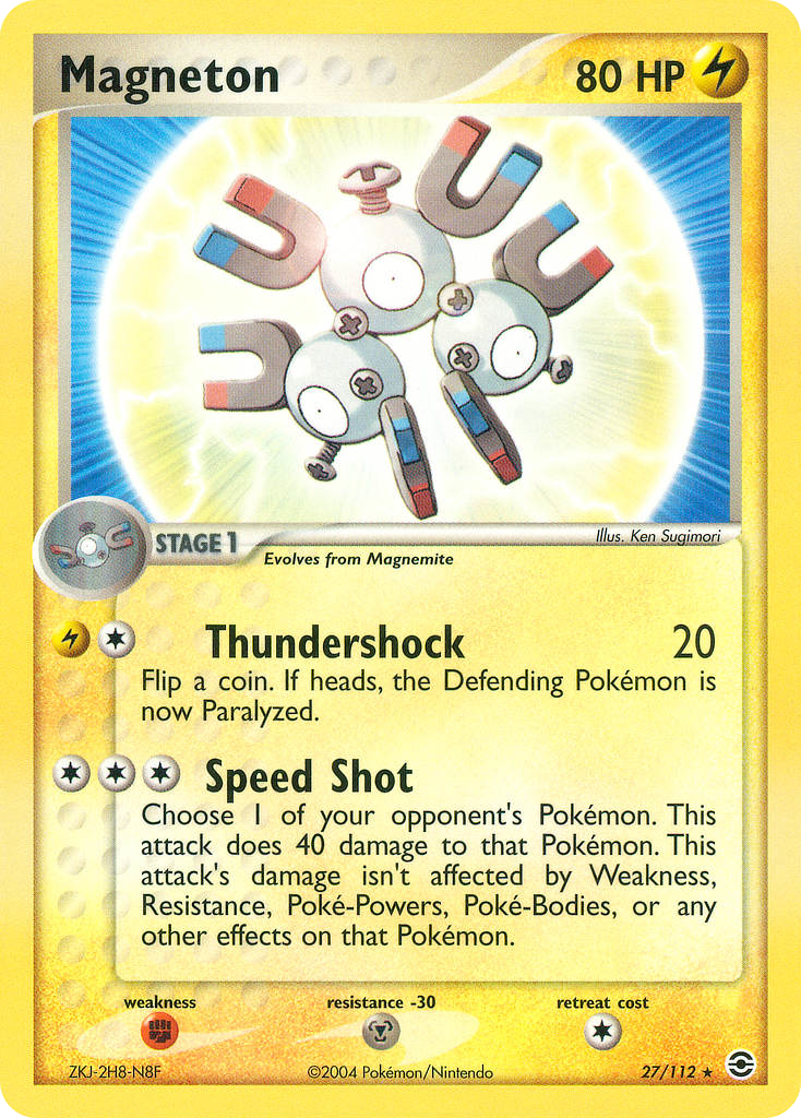 Magneton - 27/112 - - FIRERED & LEAFGREEN - Pokemon - Rare | AA113-15