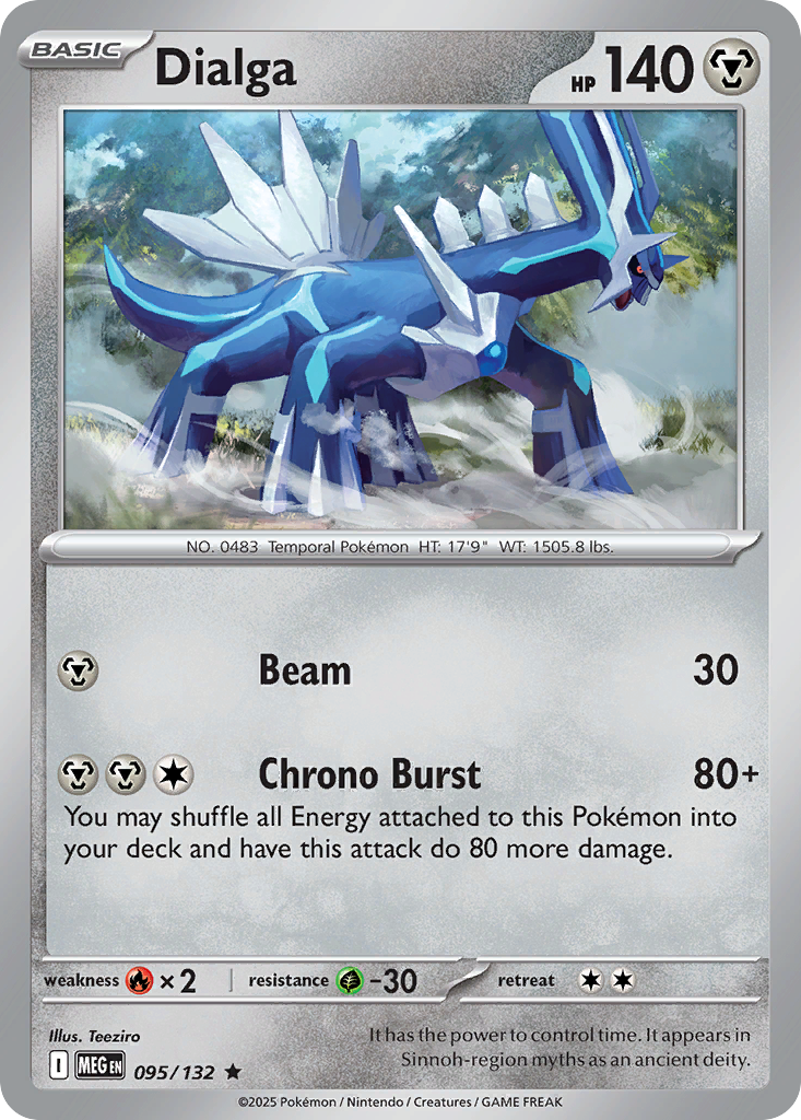 Dialga - 095/132 - Holo - MEGA EVOLUTION - Pokemon - Rare | AA13-61