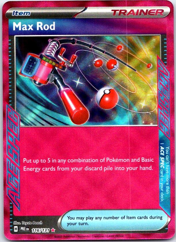 Max Rod - 116/131 - Holo - PRISMATIC EVOLUTIONS - Pokemon - ACE SPEC | AC21-7