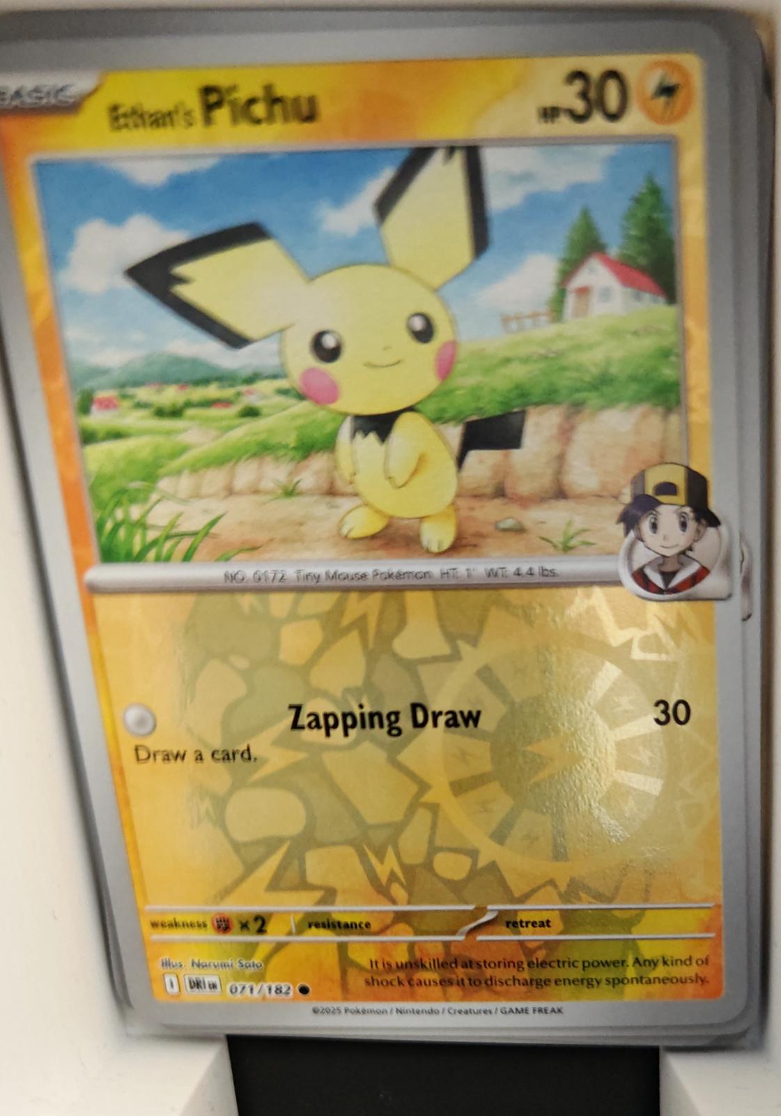 Ethan's Pichu - 071/182 - Reverse Holo - DESTINED RIVALS - Pokemon - | AA20-12
