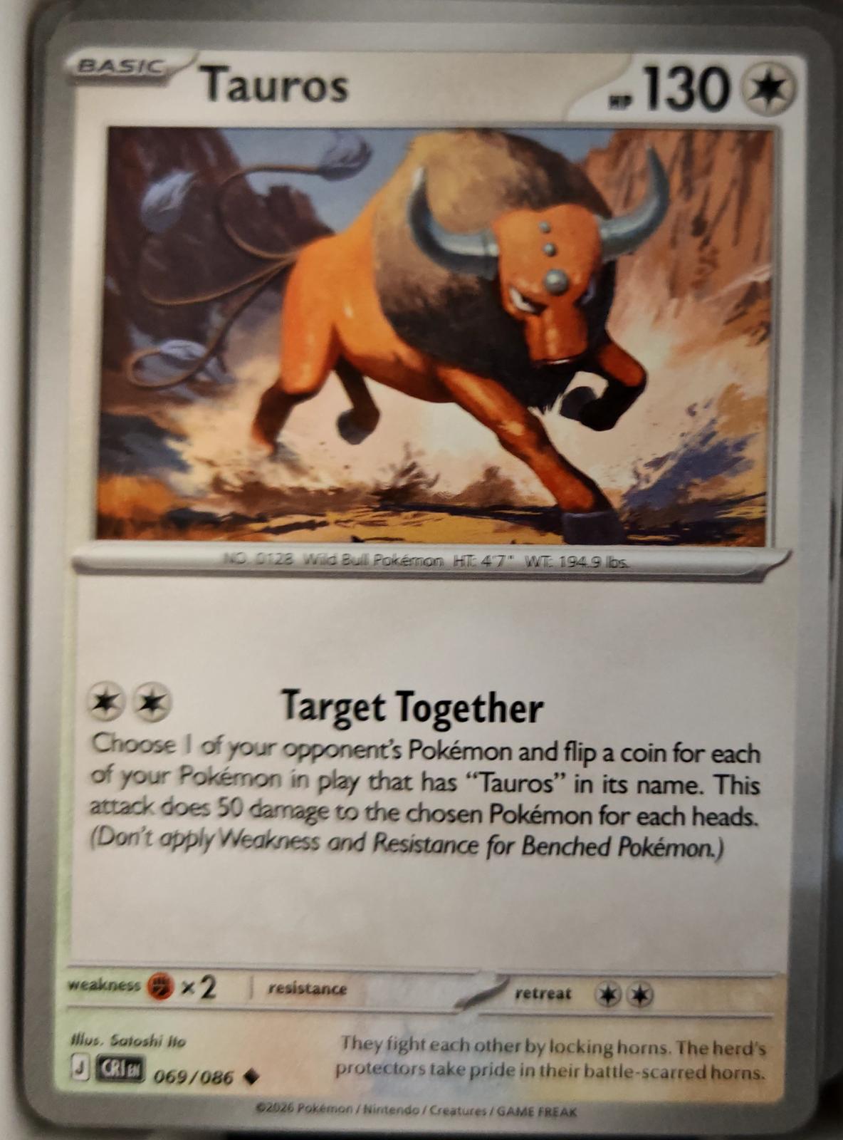 Tauros - 069/086 - - CHAOS RISING - Pokemon - Uncommon | AA23-83