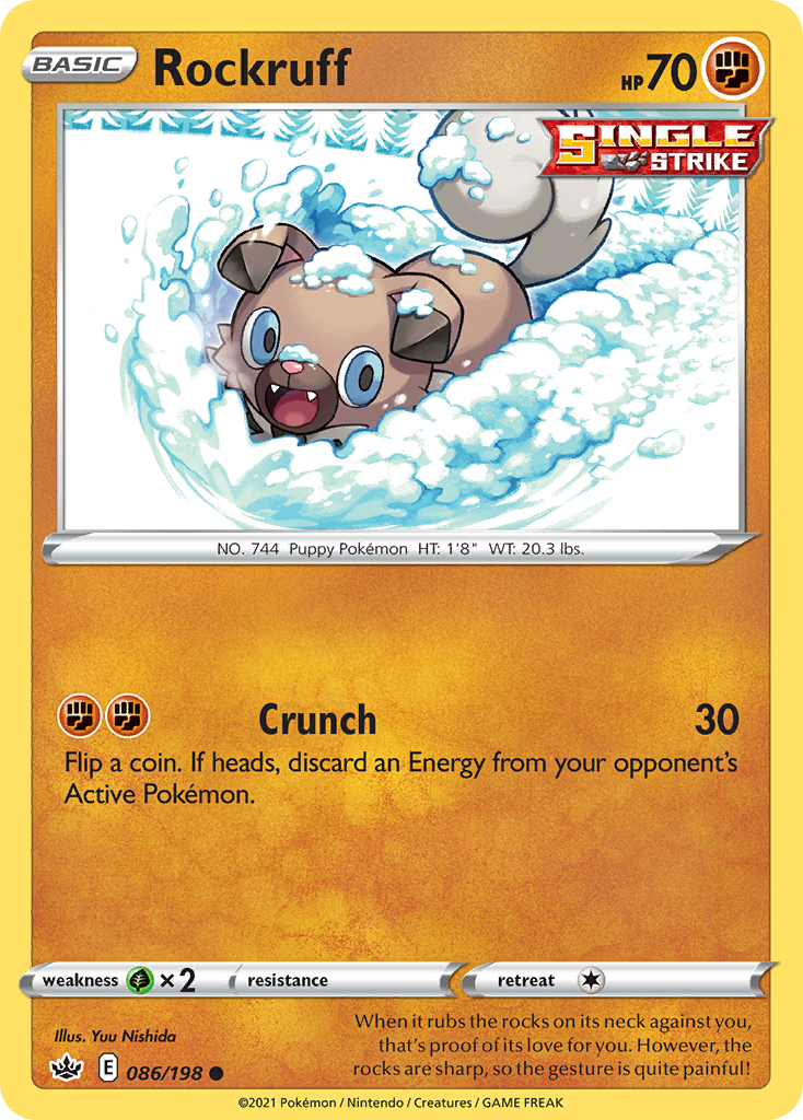 Rockruff - 086/198 - - CHILLING REIGN - Pokemon - Common | AA06-90