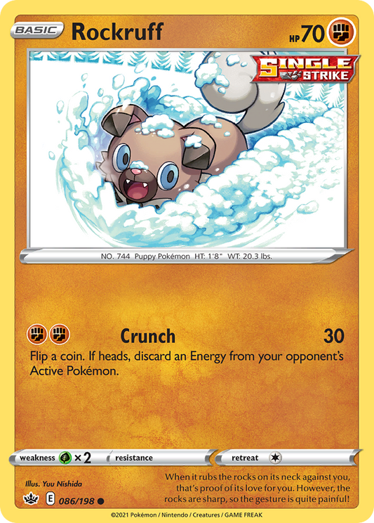 Rockruff - 086/198 - - CHILLING REIGN - Pokemon - Common | AA06-90
