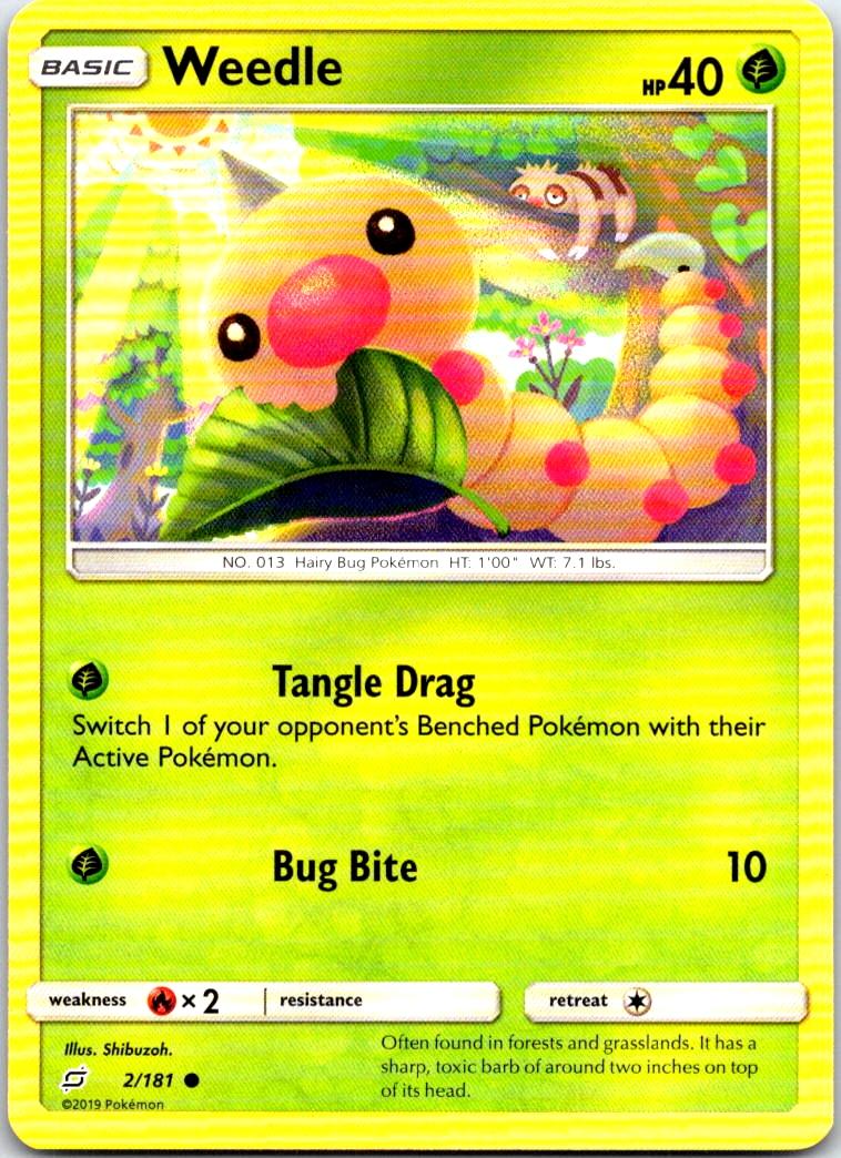 Weedle - 2/181 - - TEAM UP - Pokemon - Common | AB75-26