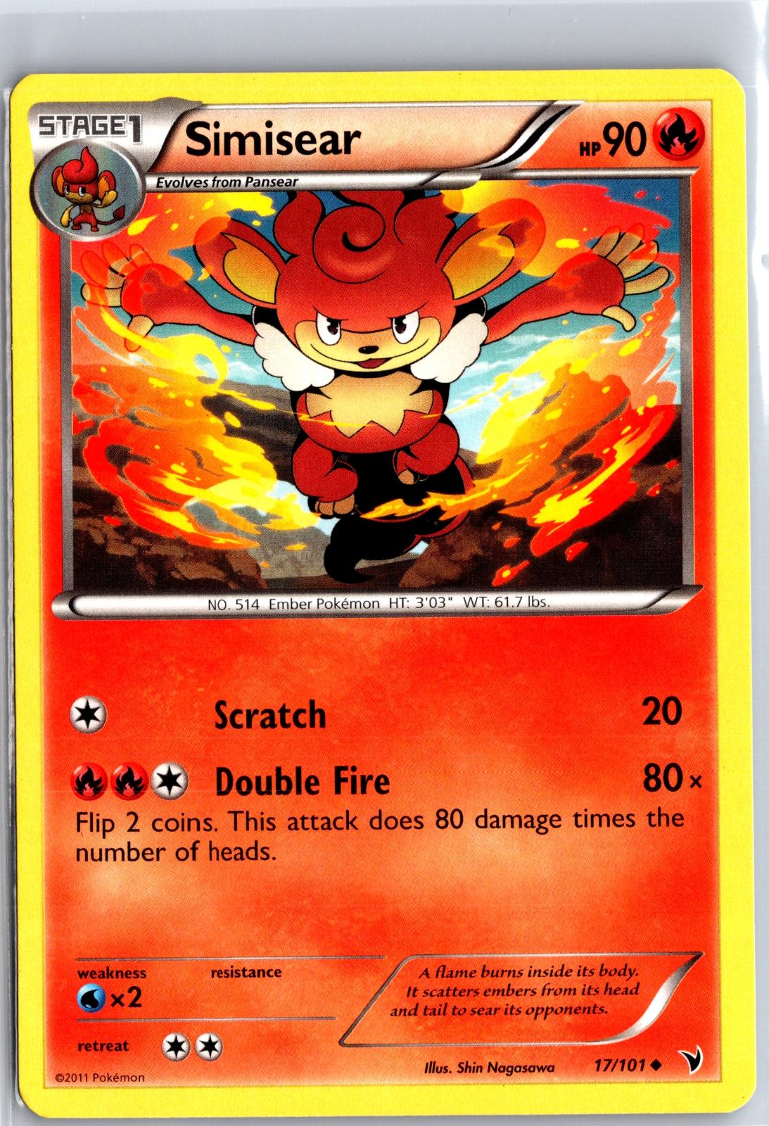 Simisear - 17/101 - - NOBLE VICTORIES - Pokemon - Uncommon | AA129-69