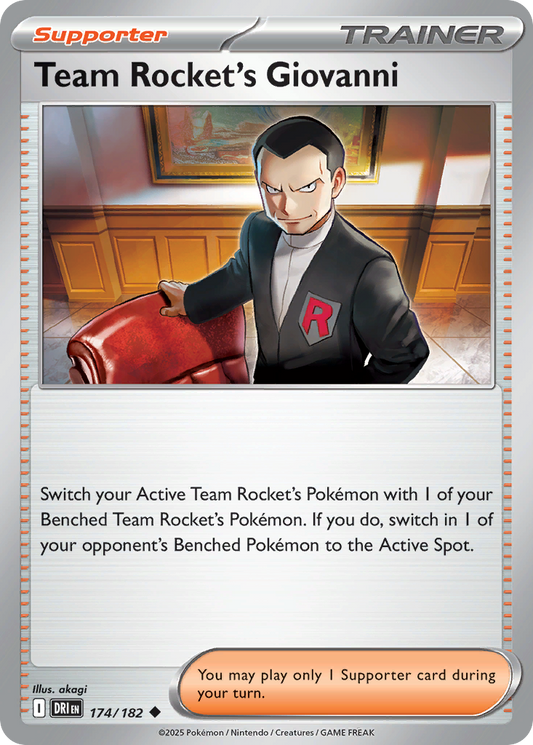 Team Rocket's Giovanni - 174/182 - - DESTINED RIVALS - Pokemon - | AA40-38