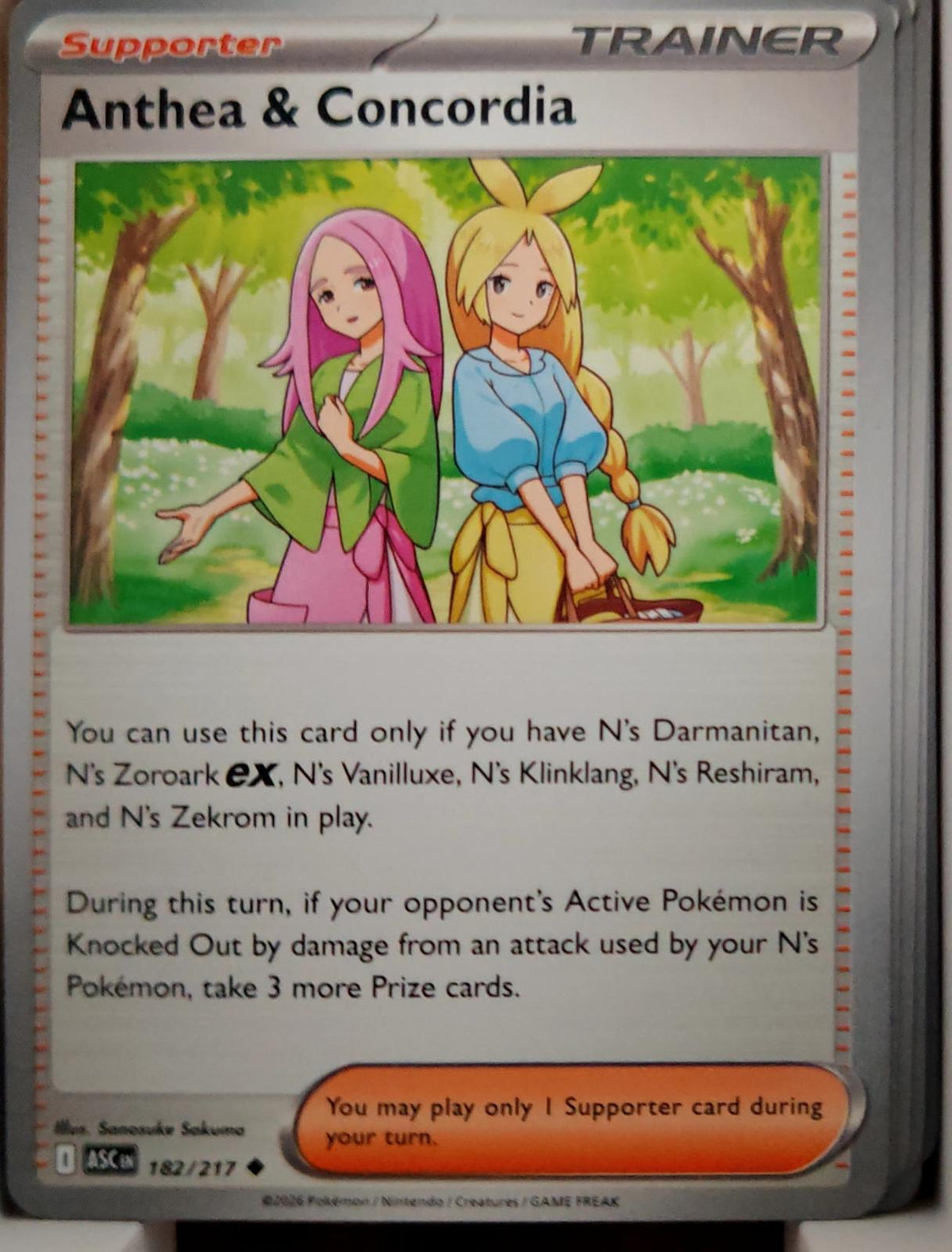 Anthea & Concordia - 182/217 - - ASCENDED HEROES - Pokemon - Uncommon | AA40-34