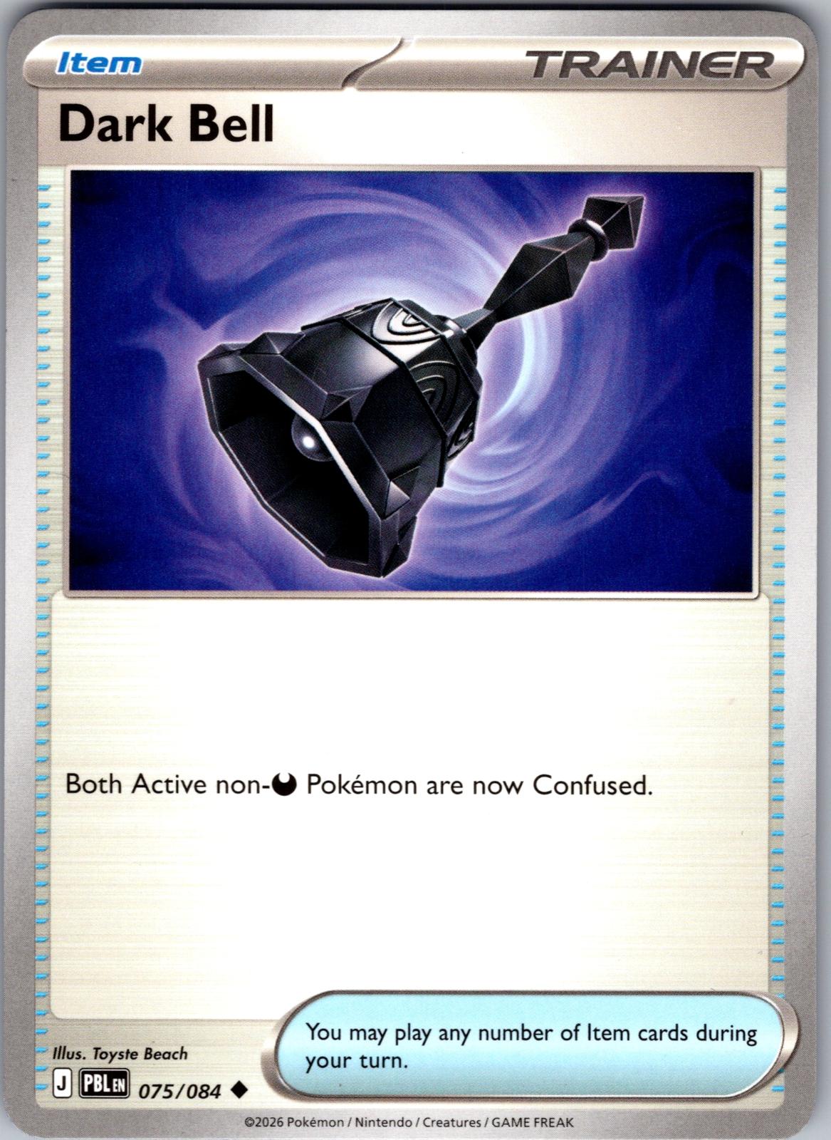 Dark Bell - 075/084 - - PITCH BLACK - Pokemon - Uncommon | AA77-1