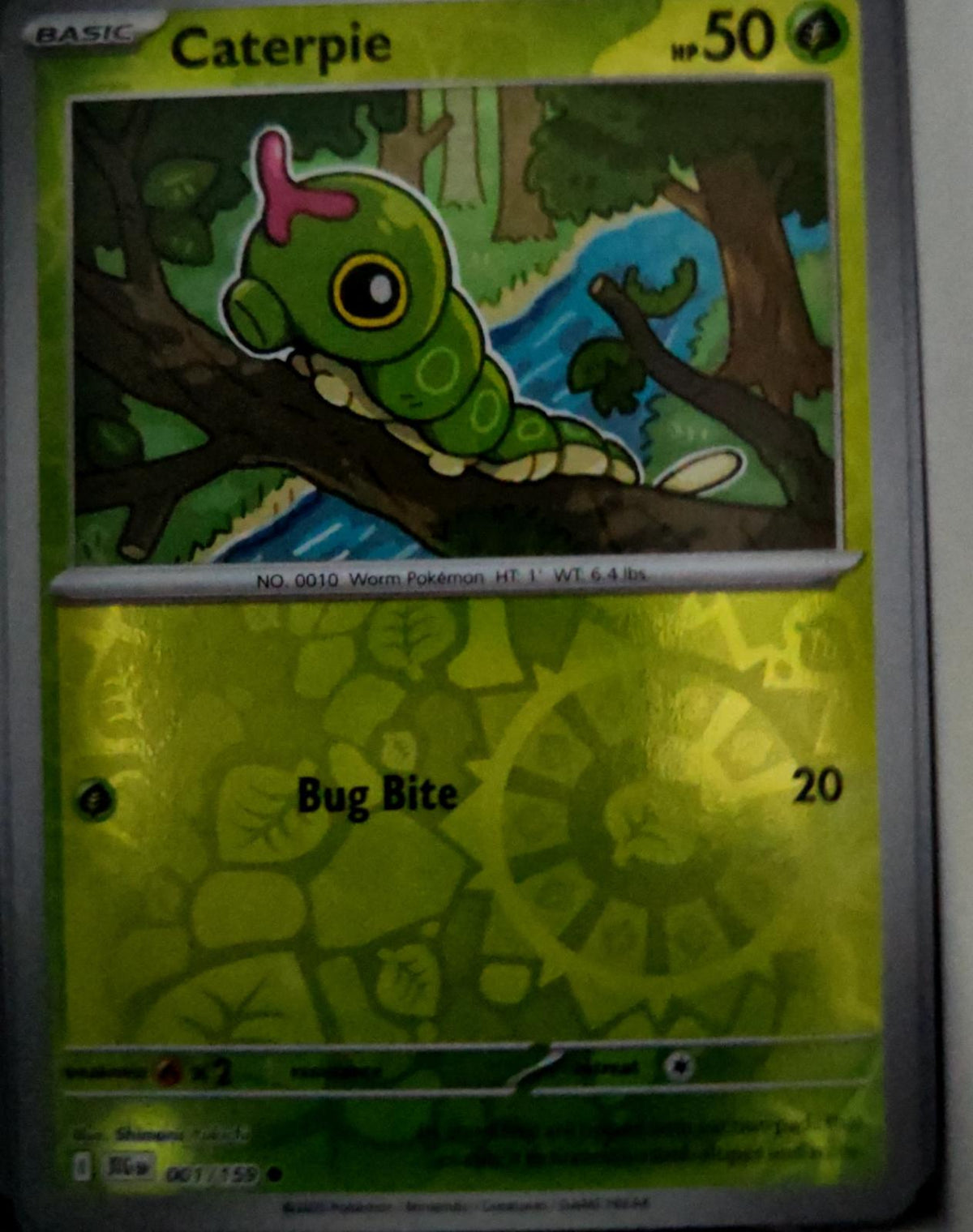 Caterpie - 001/159 - Reverse Holo - JOURNEY TOGETHER - Pokemon - | AA49-89