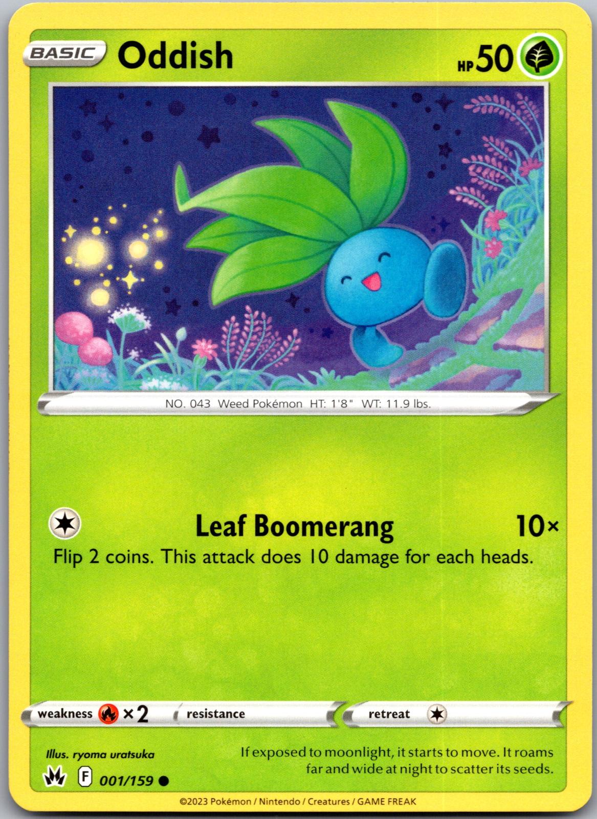 Oddish - 001/159 - - CROWN ZENITH - Pokemon - Common | AA93-2