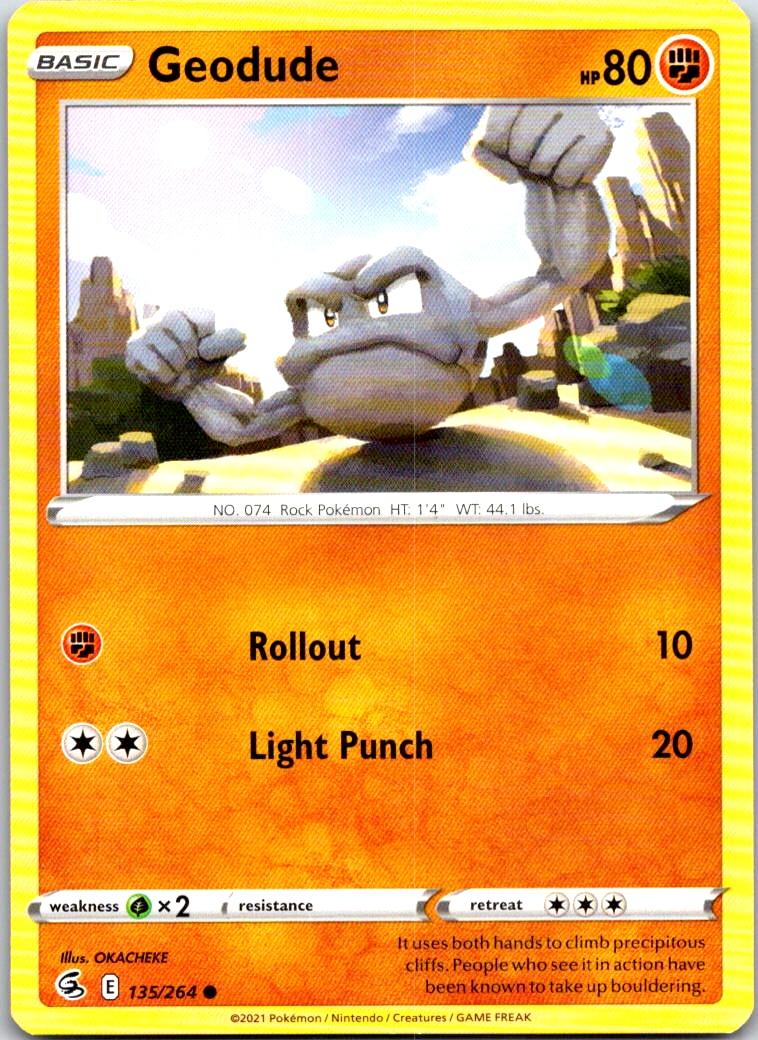 Geodude - 135/264 - - FUSION STRIKE - Pokemon - Common | AB10-37