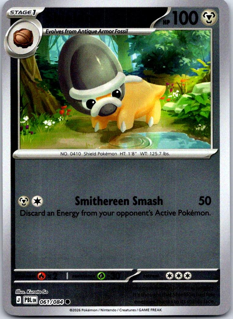 Shieldon - 061/084 - Reverse Holo - PITCH BLACK - Pokemon - Common | AA124-50