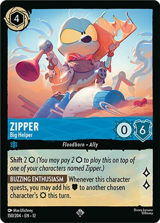 Zipper - Big Helper - 150/204 - - WILDS UNKNOWN - Lorcana - | LAA02-80