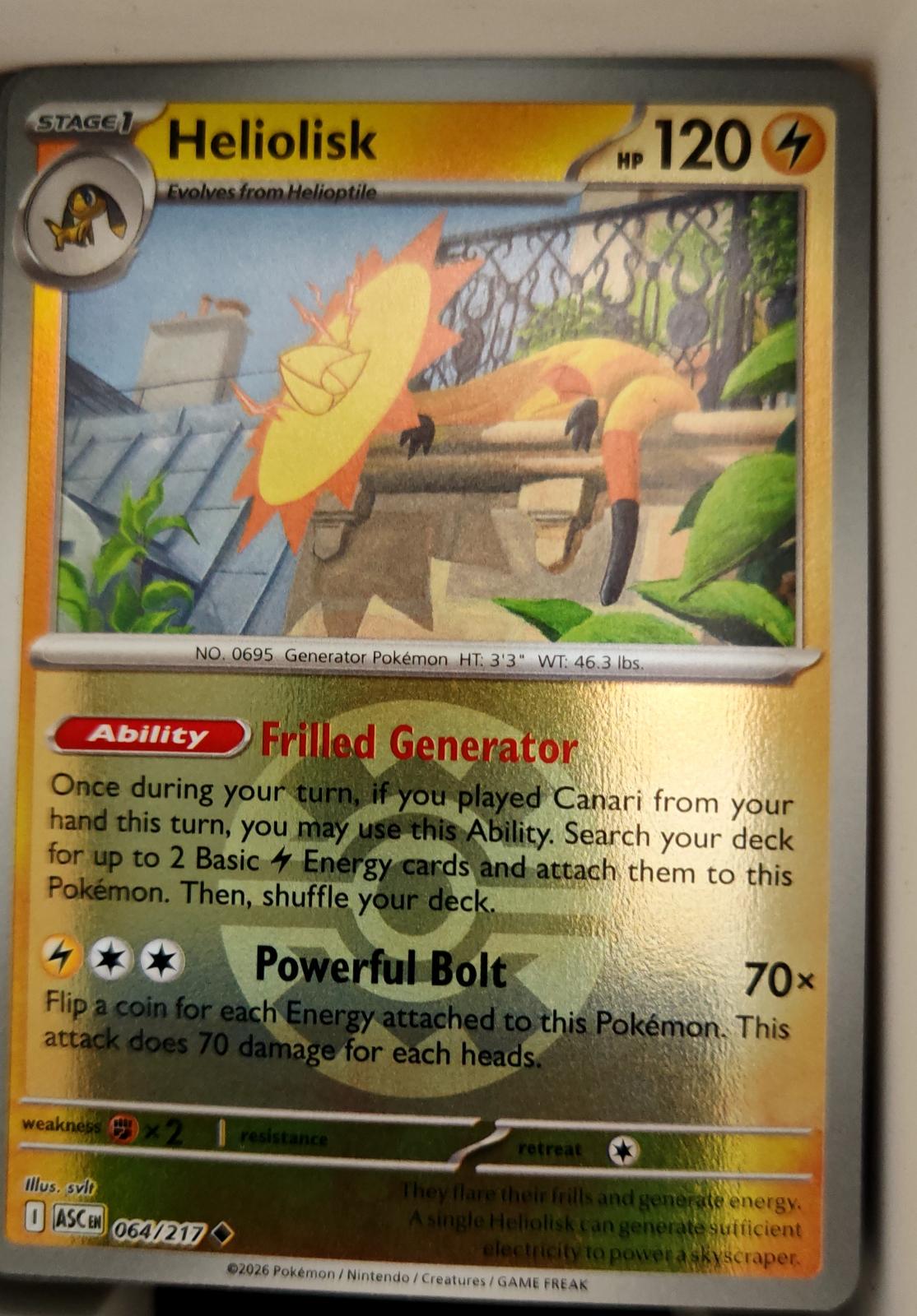 Heliolisk (Quick Ball) - 064/217 - Reverse Holo - ASCENDED HEROES - Pokemon - | AA06-84